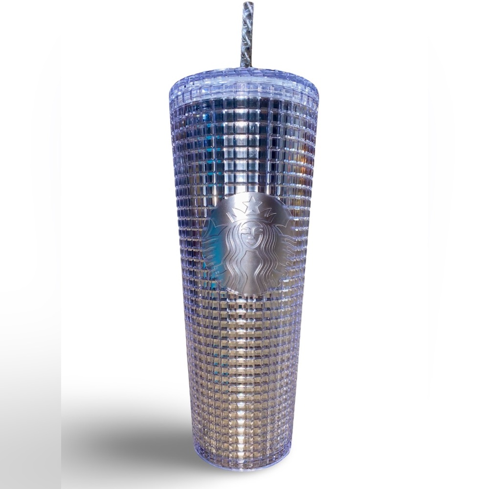Starbucks Holiday Silver Grid Tumbler Winter collection - NWOT